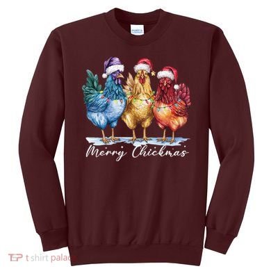 Merry Chickmas Chicken Lover Christmas Gift Sweatshirt