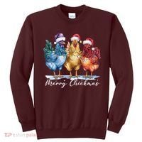 Merry Chickmas Chicken Lover Christmas Gift Sweatshirt thumb 0