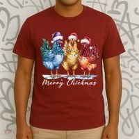 Merry Chickmas Chicken Lover Christmas Gift T-Shirt thumb 3