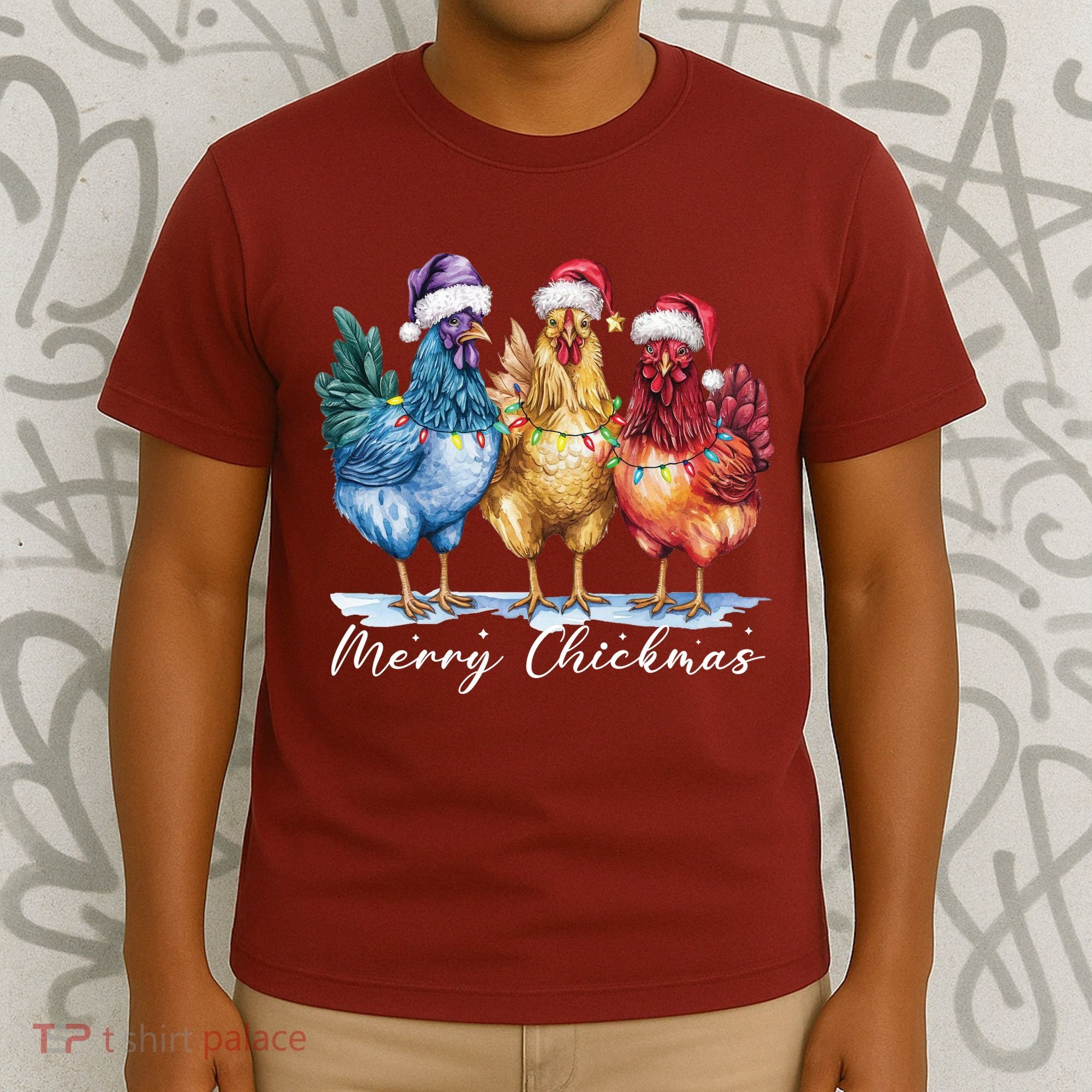 Merry Chickmas Chicken Lover Christmas Gift T-Shirt