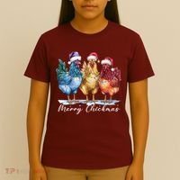 Merry Chickmas Chicken Lover Christmas Gift T-Shirt thumb 4