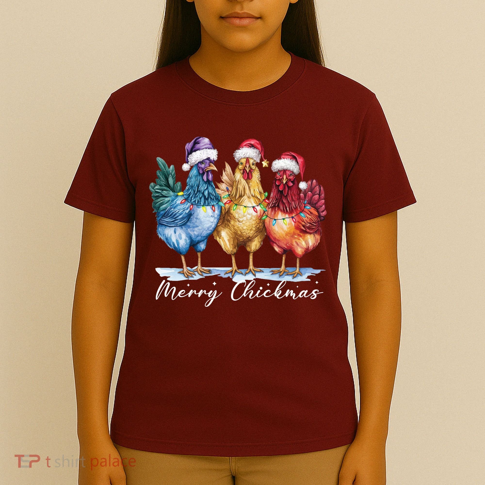 Merry Chickmas Chicken Lover Christmas Gift T-Shirt