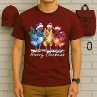 Merry Chickmas Chicken Lover Christmas Gift T-Shirt thumb 6