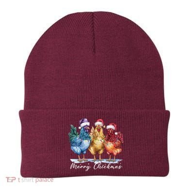 Merry Chickmas Chicken Lover Christmas Gift Beanie
