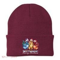 Merry Chickmas Chicken Lover Christmas Gift Beanie thumb 0