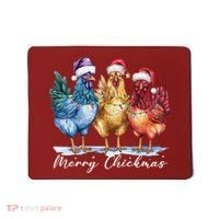 Merry Chickmas Chicken Lover Christmas Gift Mousepad thumb 0