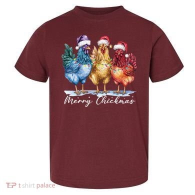 Merry Chickmas Chicken Lover Christmas Gift Toddler T-Shirt