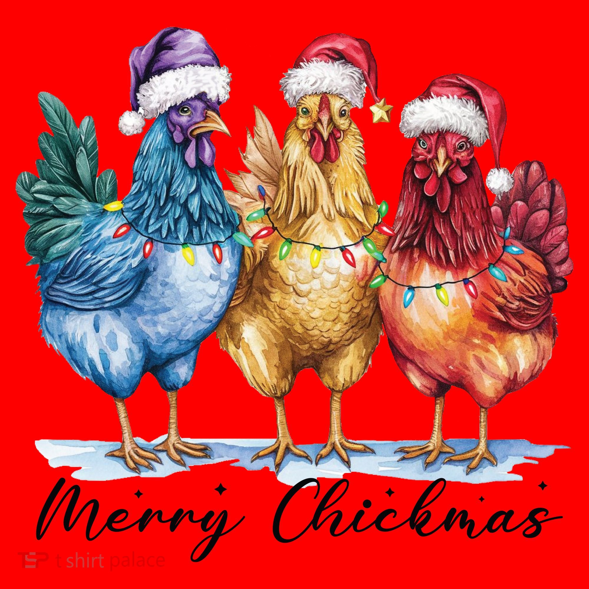 Merry Chickmas Chicken Lover Christmas Gift Santa Hat