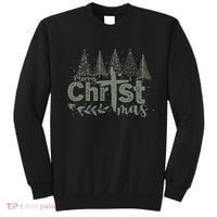 Merry Christmas Christian Christ Sweatshirt thumb 0
