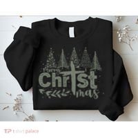 Merry Christmas Christian Christ Sweatshirt thumb 2