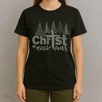 Merry Christmas Christian Christ T-Shirt thumb 4