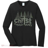 Merry Christmas Christian Christ Women's Long Sleeve Shirt thumb 0