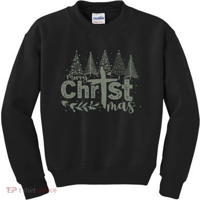 Merry Christmas Christian Christ Kids Sweatshirt