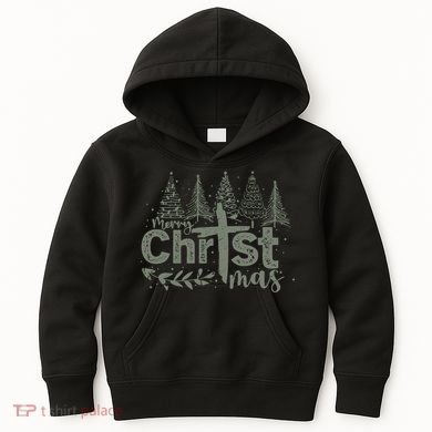 Merry Christmas Christian Christ Kids Hoodie