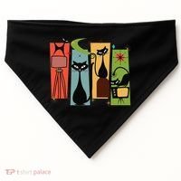 Mid Century Cat Retro Atomic Age Space Modern Midcentury 50s USA-Made Doggie Bandana thumb 0
