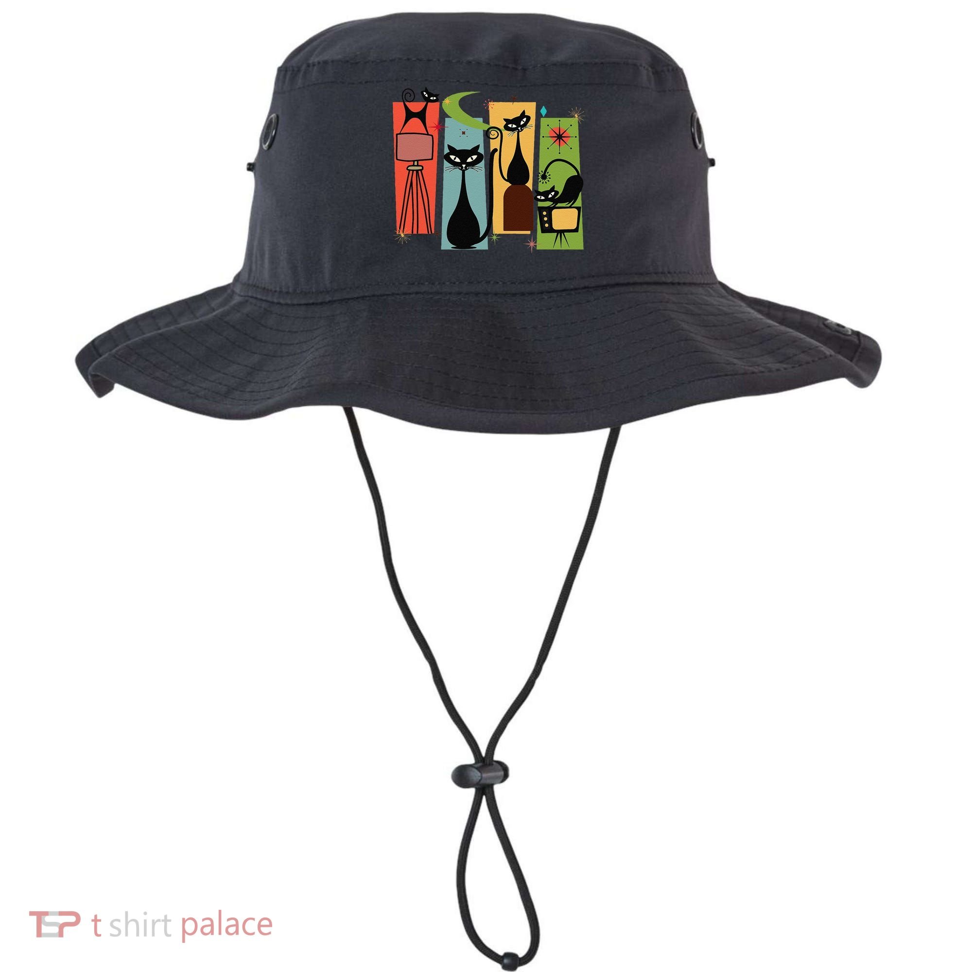 Mid Century Cat Retro Atomic Age Space Modern Midcentury 50s Bucket Hat