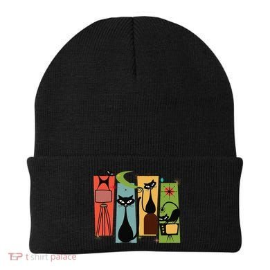 Mid Century Cat Retro Atomic Age Space Modern Midcentury 50s Beanie
