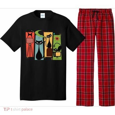 Mid Century Cat Retro Atomic Age Space Modern Midcentury 50s Pajama Set