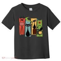 Mid Century Cat Retro Atomic Age Space Modern Midcentury 50s Toddler T-Shirt thumb 0