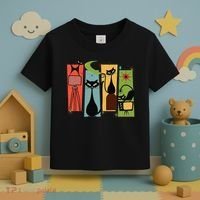 Mid Century Cat Retro Atomic Age Space Modern Midcentury 50s Toddler T-Shirt thumb 3