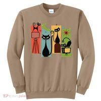Mid Century Cat Retro Atomic Age Space Modern Midcentury 50s Sweatshirt thumb 0