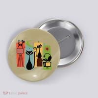 Mid Century Cat Retro Atomic Age Space Modern Midcentury 50s Button thumb 0