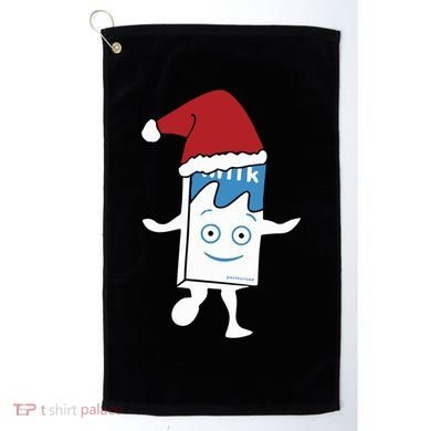Milk Carton Christmas Golf Towel