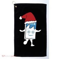 Milk Carton Christmas Golf Towel thumb 0