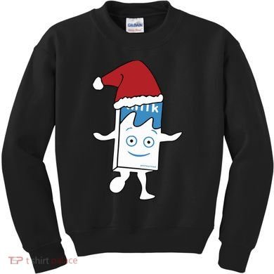 Milk Carton Christmas Kids Sweatshirt