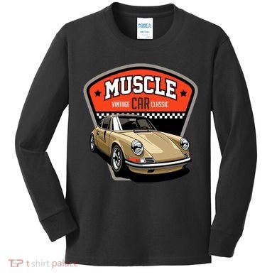 Muscle Car Classic Kids Long Sleeve Shirt