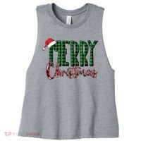 Merry Christmas Classic Logo Women's Racerback Cropped Tank thumb 0