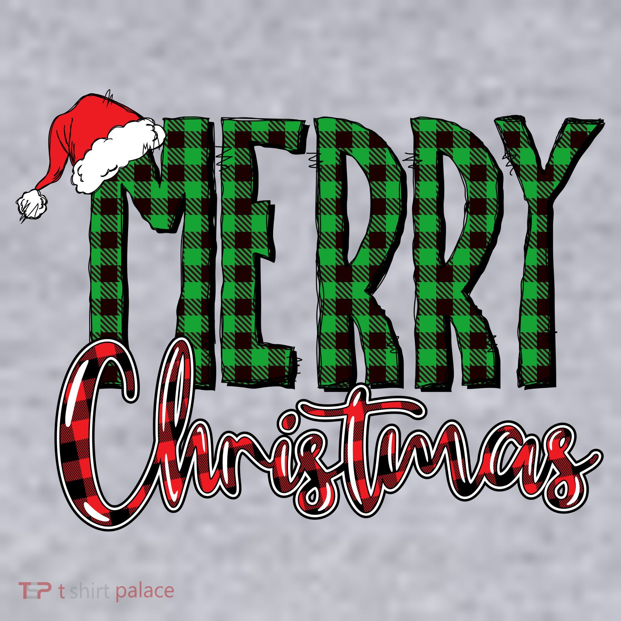 Merry Christmas Classic Logo Women's Racerback Cropped Tank