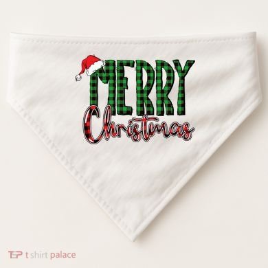 Merry Christmas Classic Logo USA-Made Doggie Bandana