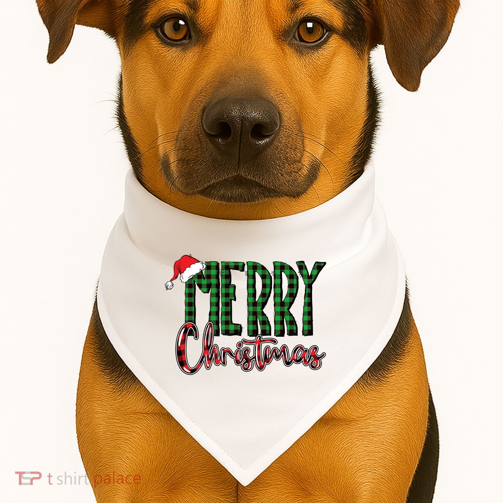 Merry Christmas Classic Logo USA-Made Doggie Bandana