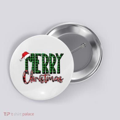 Merry Christmas Classic Logo Button