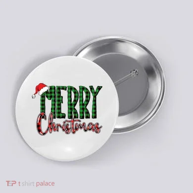 Merry Christmas Classic Logo Button