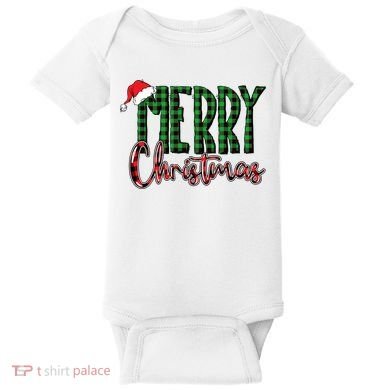 Merry Christmas Classic Logo Baby Bodysuit