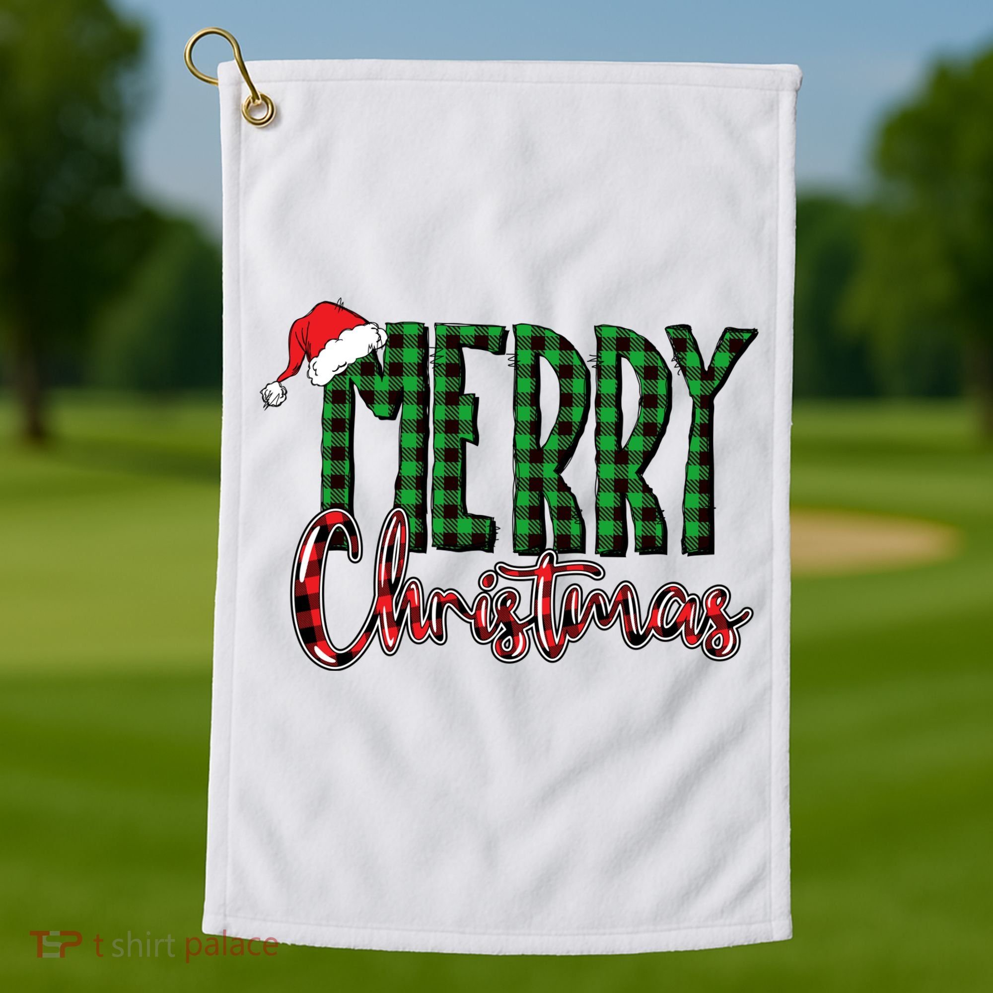 Merry Christmas Classic Logo Golf Towel