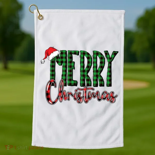 Merry Christmas Classic Logo Golf Towel