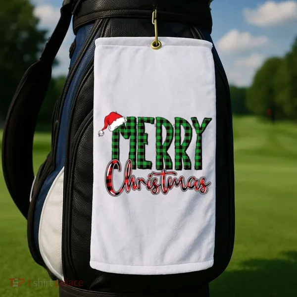 Merry Christmas Classic Logo Golf Towel
