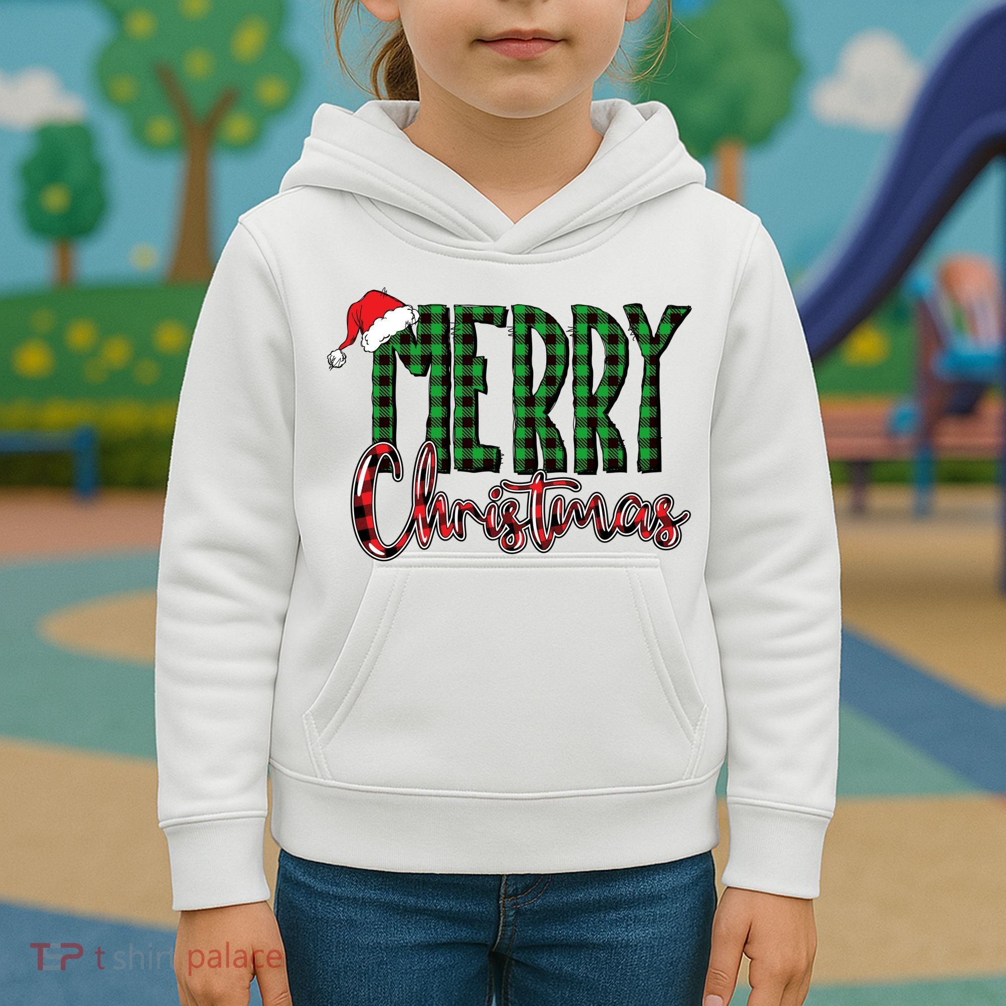 Merry Christmas Classic Logo Kids Hoodie
