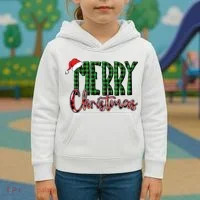 Merry Christmas Classic Logo Kids Hoodie thumb 3