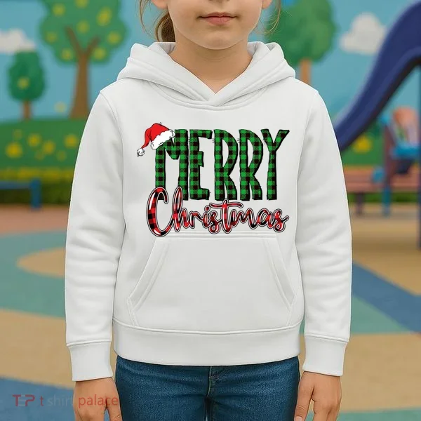Merry Christmas Classic Logo Kids Hoodie
