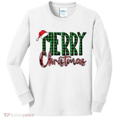 Merry Christmas Classic Logo Kids Long Sleeve Shirt