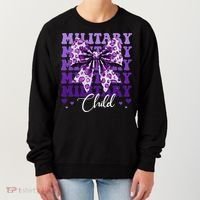 Military Child Coquette Bow Purple Up Camo Women's Sweatshirt thumb 0