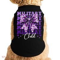 Military Child Coquette Bow Purple Up Camo Doggie Tank thumb 0