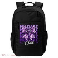 Military Child Coquette Bow Purple Up Camo Backpack thumb 0