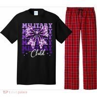 Military Child Coquette Bow Purple Up Camo Pajama Set thumb 0
