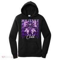 Military Child Coquette Bow Purple Up Camo Women's Hoodie thumb 0