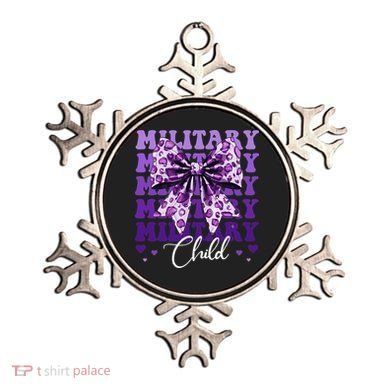 Military Child Coquette Bow Purple Up Camo Ornament